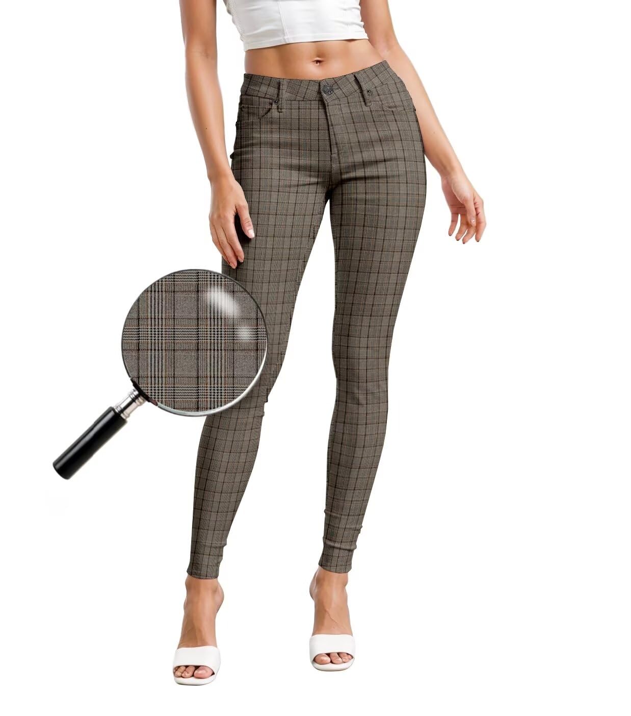 Hybrid & Company Womens Hyper Ultra Stretch Comfy Skinny Leg Work Casual Pants