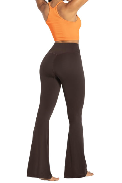 Sunzel Womens Flare Leggings with Tummy Control Crossover Waist and Wide Leg