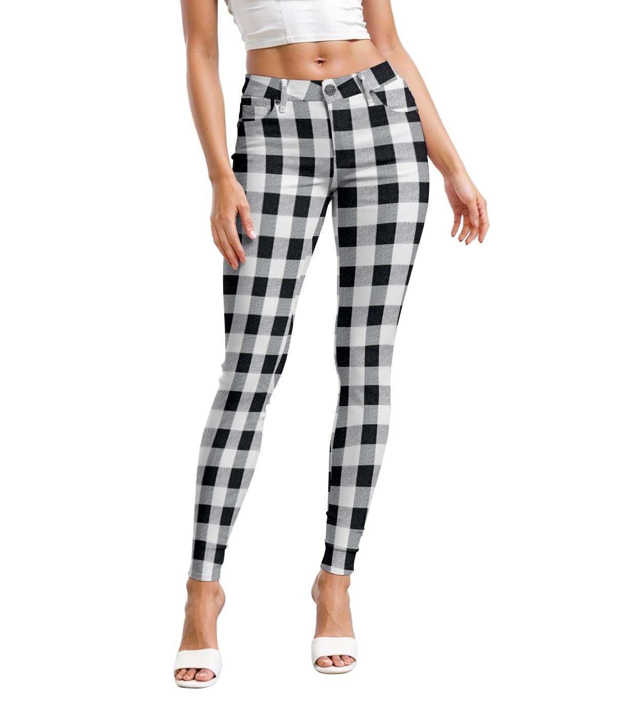 Hybrid & Company Womens Hyper Ultra Stretch Comfy Skinny Leg Work Casual Pants