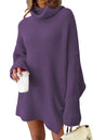 LILLUSORY Womens Turtleneck Oversized Long Sweater Dress 2024 Plus Size Tunic Pullover Knit Fall Dresses