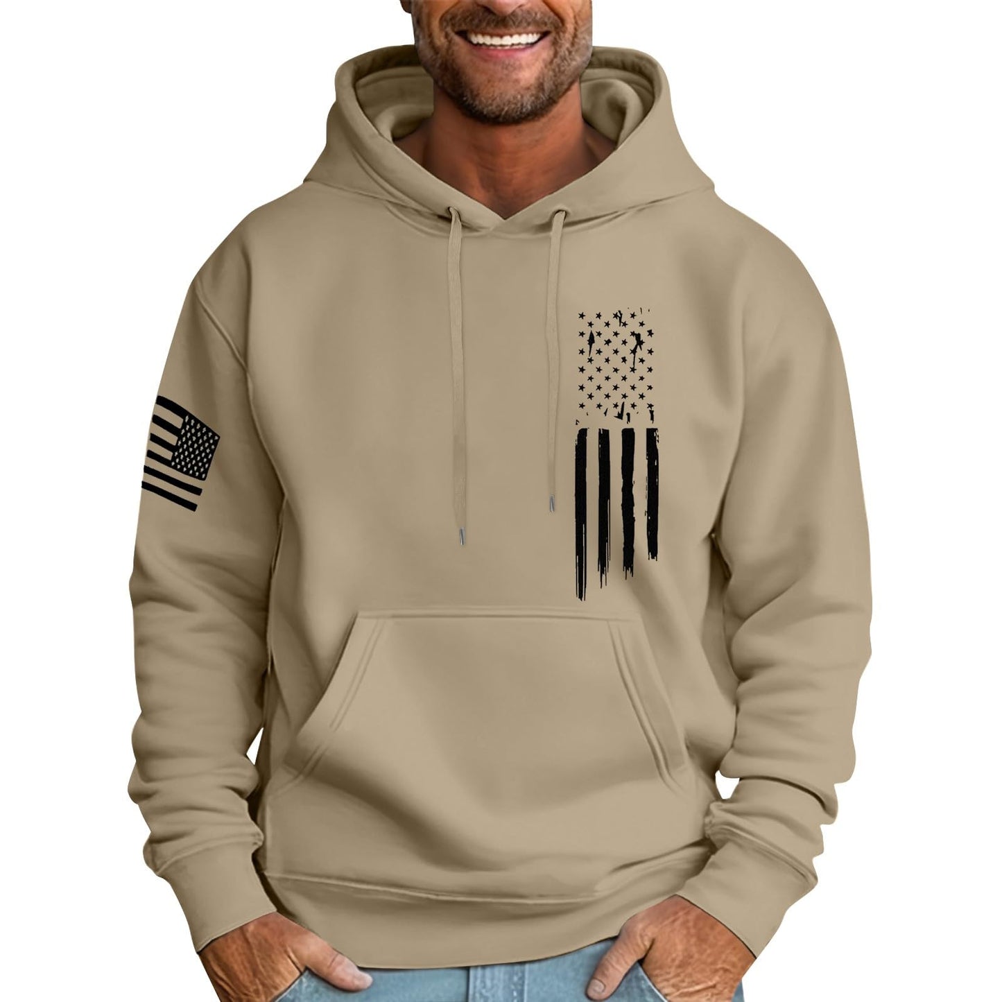 Men'S Trendy Hoodies Oversized Fleece Sweatshirts Fall Long Sleeve Hoodie Big and Tall Graphic Hoodie With Pockets