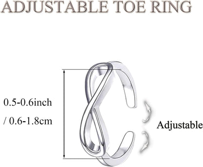 24PCS Toe Rings for Women Adjustable Toe Rings Women