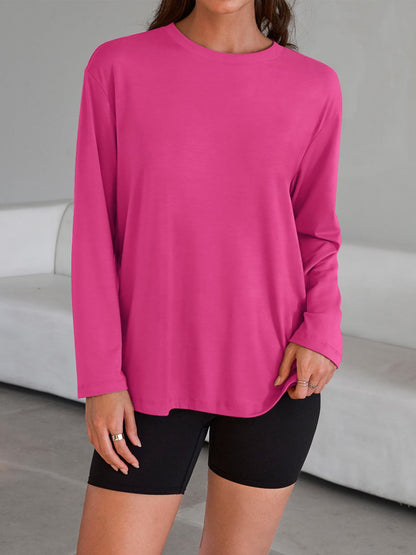 Trendy Queen Womens Oversized Long Sleeve T Shirts Basic Crewneck Tee Fall Tops Casual Workout Fashion Casual Y2K Clothes