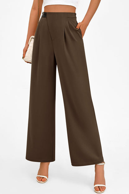 PRETTYGARDEN Women's Wide Leg Pants Dressy High Waisted Business Casual Work Office Suit Palazzo Pant Trousers