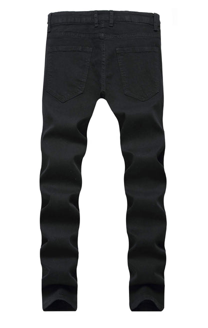 Men's Ripped Skinny Stretch Distressed Destroyed Slim Jeans Denim Pants