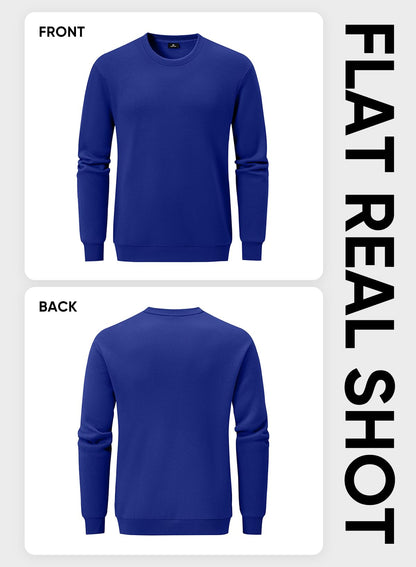 JMIERR Men's Casual Long Sleeves Crewneck Sweatshirts Cotton Pullover Sweatshirt for Men