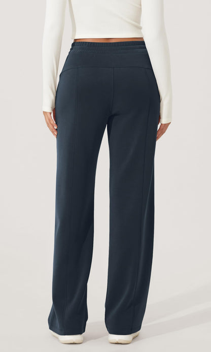ODODOS Women's Modal Soft Wide Leg Pants with Pockets Adjustable Shockcord High Waist Casual Lounge Pants-27/29/31" Inseam