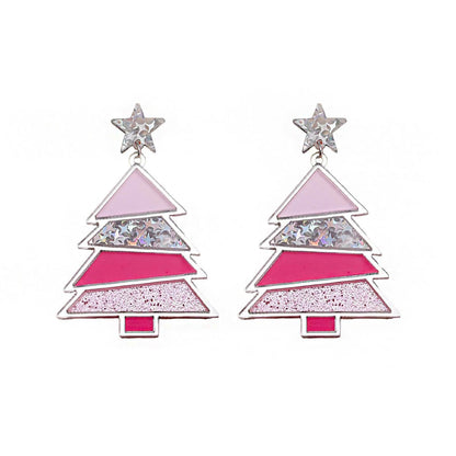 Christmas Earrings for Women Cute Colorful Acrylic Christmas Santa Claus Tree Gingerbread Men Earrings Funny Christmas Cat Dinosaur Earrings Xmas New Year Party Earrings Holiday Earrings
