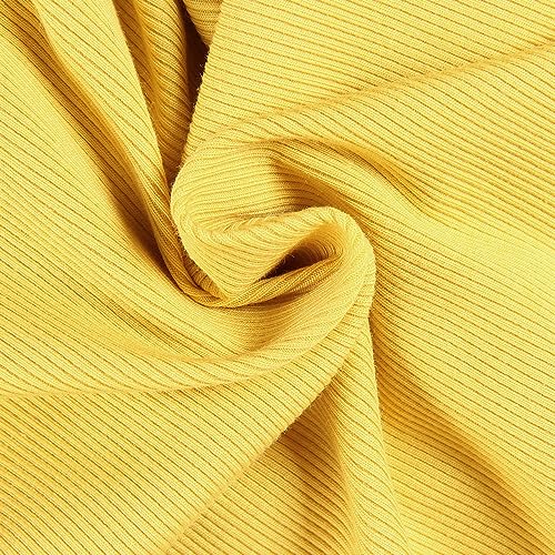 Roselux Women's Summer Scoop Neck Short Sleeve T-Shirts Ribbed Knit Slim Fitted Casual Basic Top