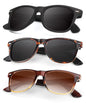 KALIYADI Polarized Sunglasses for Men and Women Matte Finish Sun glasses Color Mirror Lens UV Blocking (3 Pack)