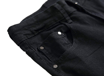 Men's Ripped Skinny Stretch Distressed Destroyed Slim Jeans Denim Pants