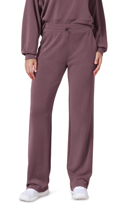 ODODOS Women's Modal Soft Wide Leg Pants with Pockets Adjustable Shockcord High Waist Casual Lounge Pants-27/29/31" Inseam