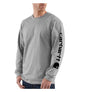 Carhartt Men's Loose Fit Heavyweight Long-Sleeve Logo Sleeve Graphic T-Shirt