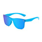 FEISEDY Sunglasses, Rimless Mirrored Sun Glasses with Reflective One-Piece Lens, B4114