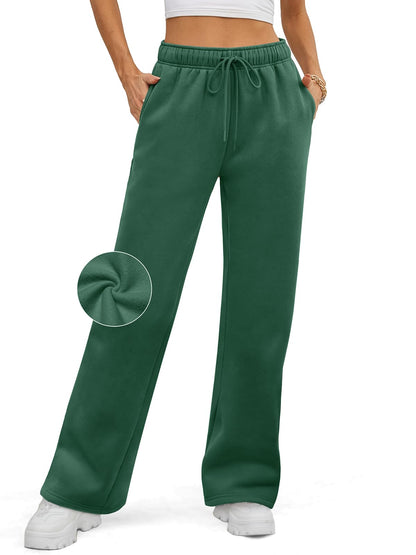 ATHMILE Womens Sweatpants 2024 Baggy Wide Fleece Lined Straight Leg Pants