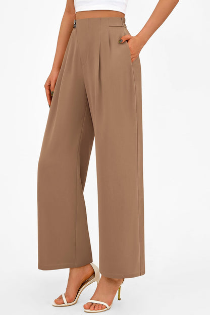 PRETTYGARDEN Women's Wide Leg Pants Dressy High Waisted Business Casual Work Office Suit Palazzo Pant Trousers