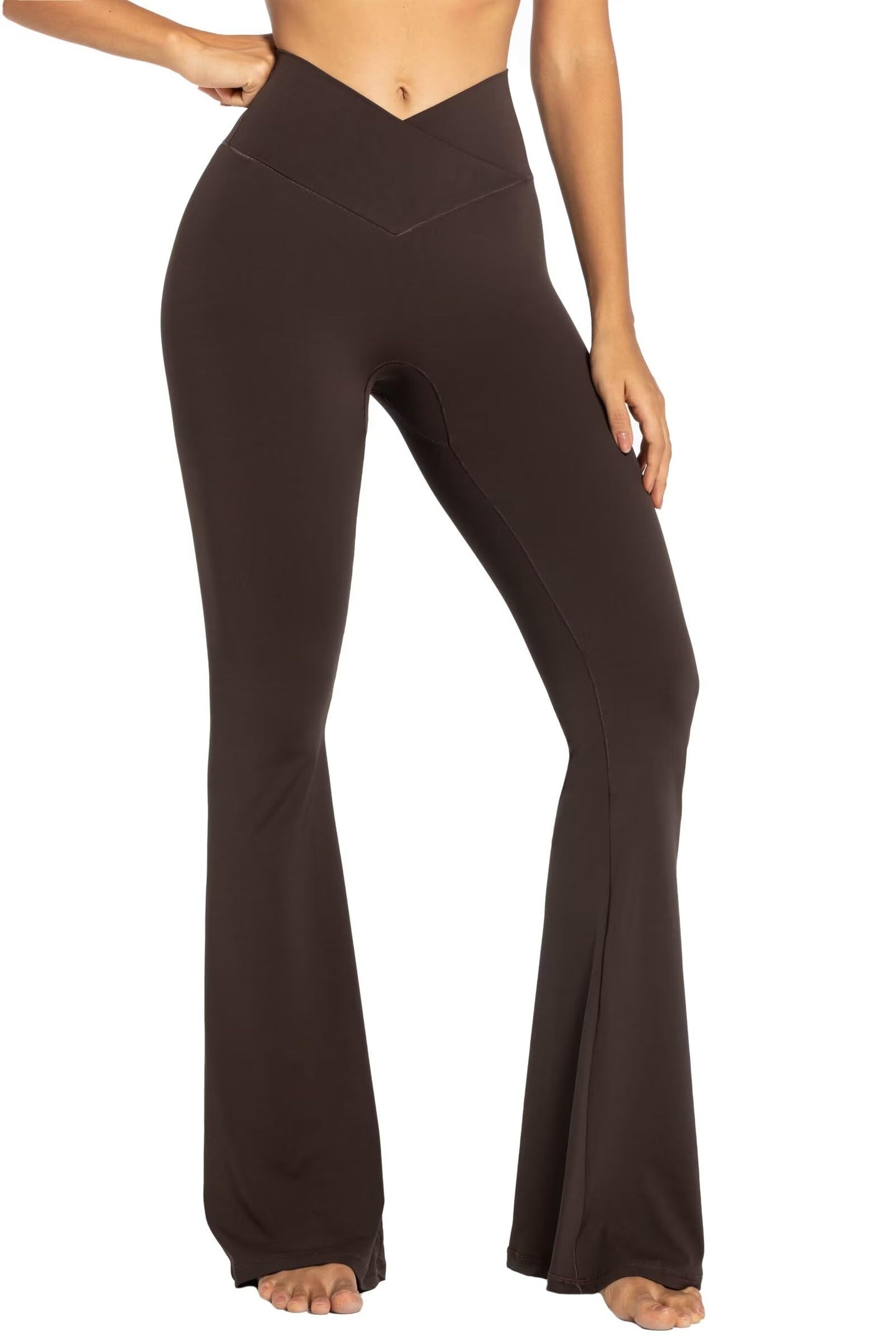 Sunzel Womens Flare Leggings with Tummy Control Crossover Waist and Wide Leg