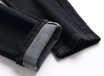 JUNBAOSS Men's Slim Fit Stretch Jeans Ripped Skinny Jeans for Men, Distressed Straight Leg Fashion Comfort Flex Waist Pants