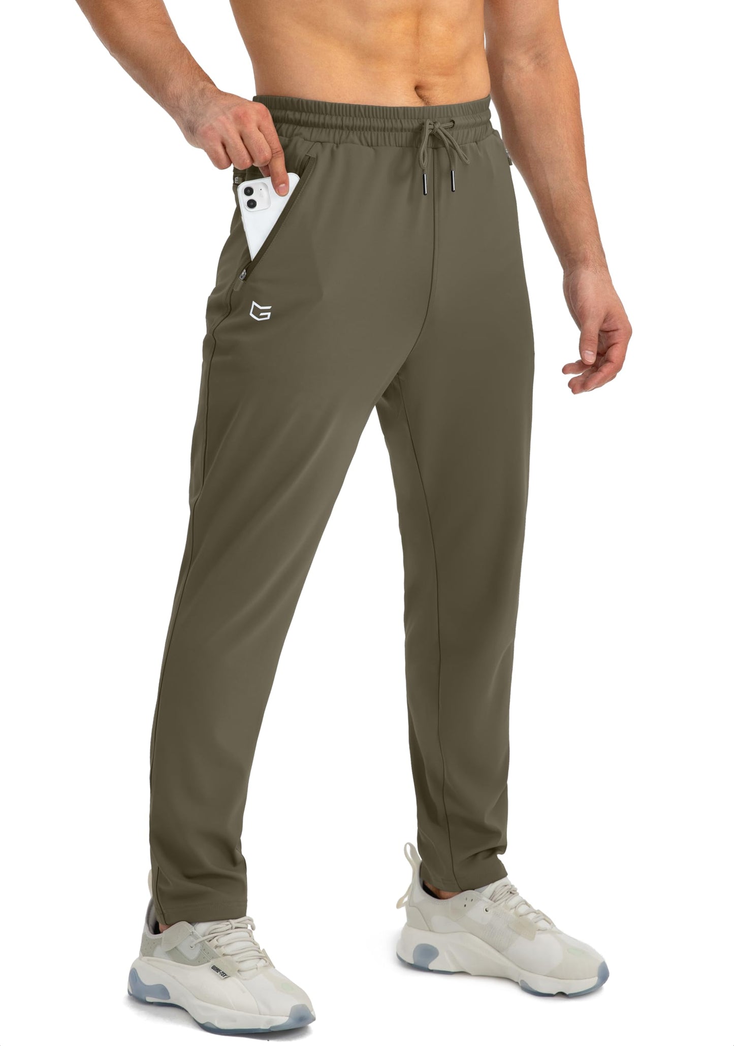 G Gradual Men's Sweatpants with Zipper Pockets Tapered Joggers for Men Athletic Pants for Workout, Jogging, Running