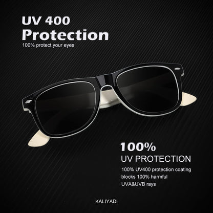 KALIYADI Polarized Sunglasses for Men and Women Matte Finish Sun glasses Color Mirror Lens UV Blocking (3 Pack)