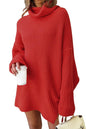 LILLUSORY Womens Turtleneck Oversized Long Sweater Dress 2024 Plus Size Tunic Pullover Knit Fall Dresses