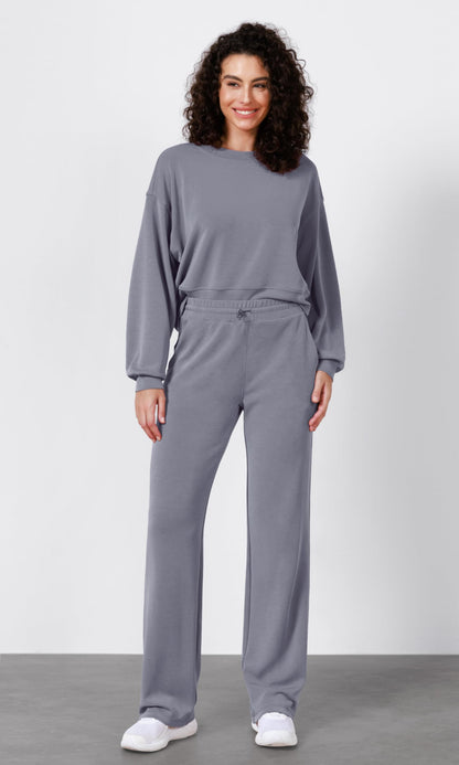 ODODOS Women's Modal Soft Wide Leg Pants with Pockets Adjustable Shockcord High Waist Casual Lounge Pants-27/29/31" Inseam