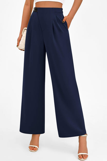 PRETTYGARDEN Women's Wide Leg Pants Dressy High Waisted Business Casual Work Office Suit Palazzo Pant Trousers