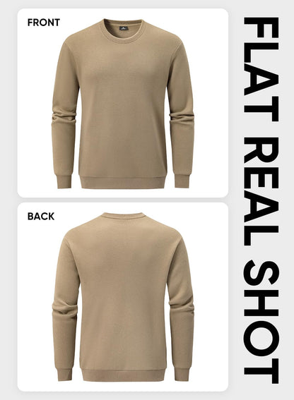 JMIERR Men's Casual Long Sleeves Crewneck Sweatshirts Cotton Pullover Sweatshirt for Men