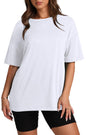 Oversized T Shirts for Women Summer Crewneck Short Sleeve Basic Tops Loose Fit