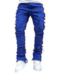 Stacked Jeans Men Skinny Ripped Jeans Slim Fit Denim Pants Y2K Goth Harajuku Emo Jeans Trouser