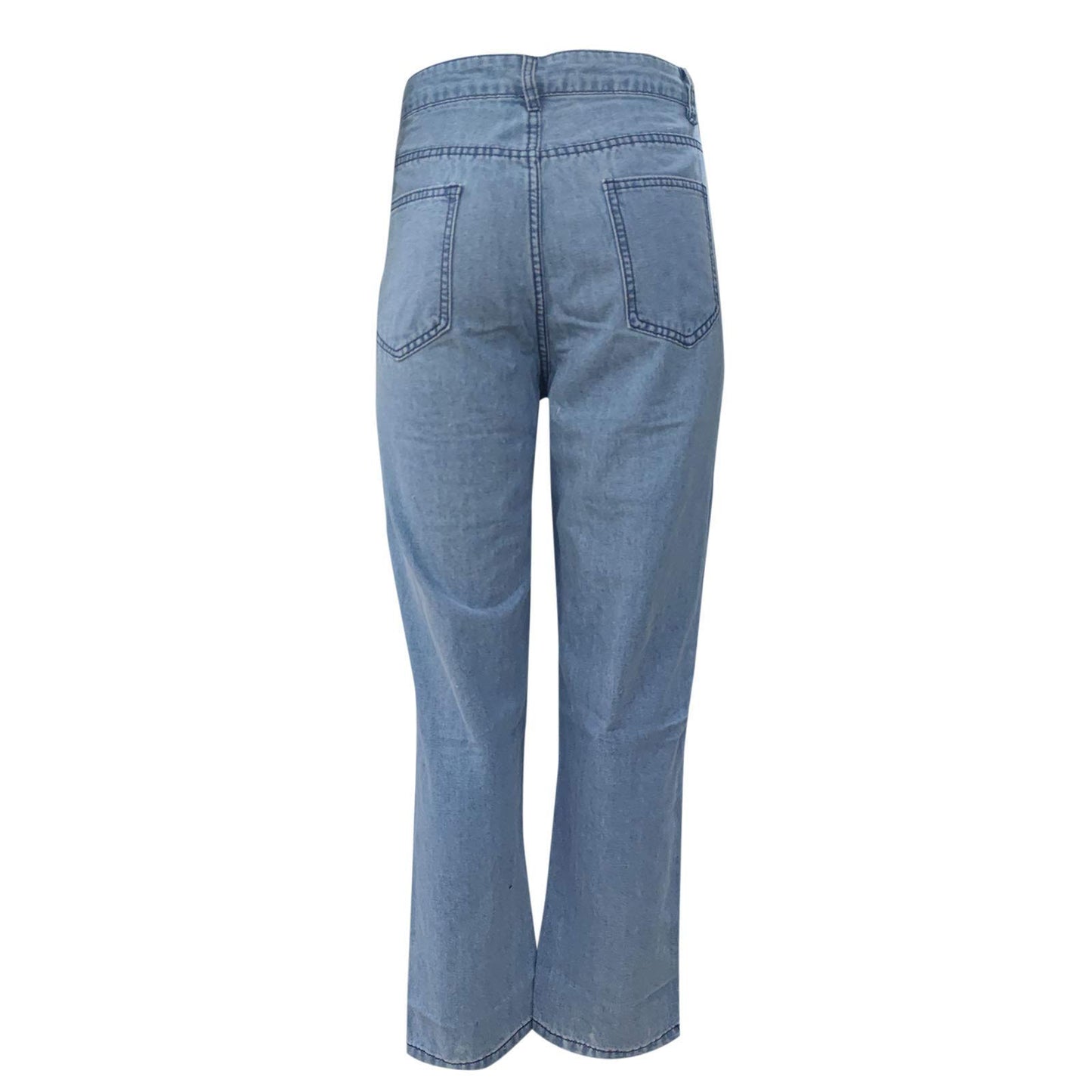 Jeans for Women High Waist Stretch Skinny Jean Button Fly Stretchy Straight Legs Denim Pants Destroyed Denim Pants