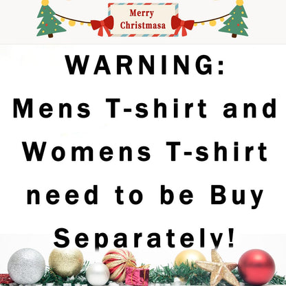 Chest and Nuts Christmas Shirts Xmas Couples Matching Outfits His and Her Holiday Short Sleeve Matching Sets