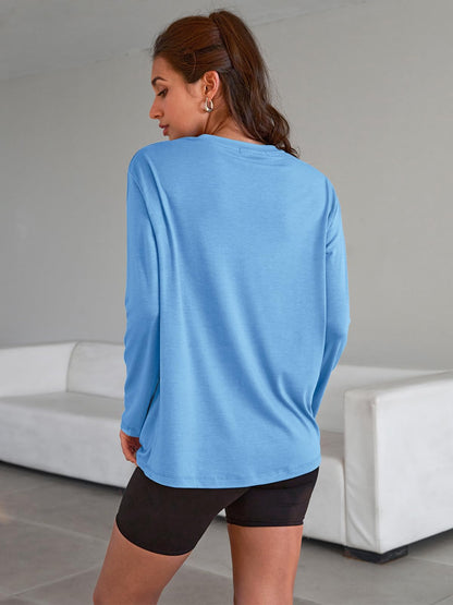 Trendy Queen Womens Oversized Long Sleeve T Shirts Basic Crewneck Tee Fall Tops Casual Workout Fashion Casual Y2K Clothes