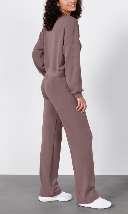 ODODOS Women's Modal Soft Wide Leg Pants with Pockets Adjustable Shockcord High Waist Casual Lounge Pants-27/29/31" Inseam