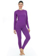 Thermajane Long Johns Thermal Underwear for Women Fleece Lined Base Layer Pajama Set Cold Weather