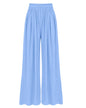 BTFBM Women's Casual Wide Leg Pants Summer Fall Clothes Pleated Elastic Waist Loose Palazzo Knit Trousers with Pockets