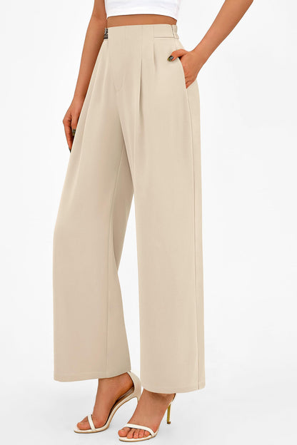 PRETTYGARDEN Women's Wide Leg Pants Dressy High Waisted Business Casual Work Office Suit Palazzo Pant Trousers