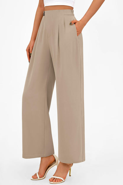 PRETTYGARDEN Women's Wide Leg Pants Dressy High Waisted Business Casual Work Office Suit Palazzo Pant Trousers