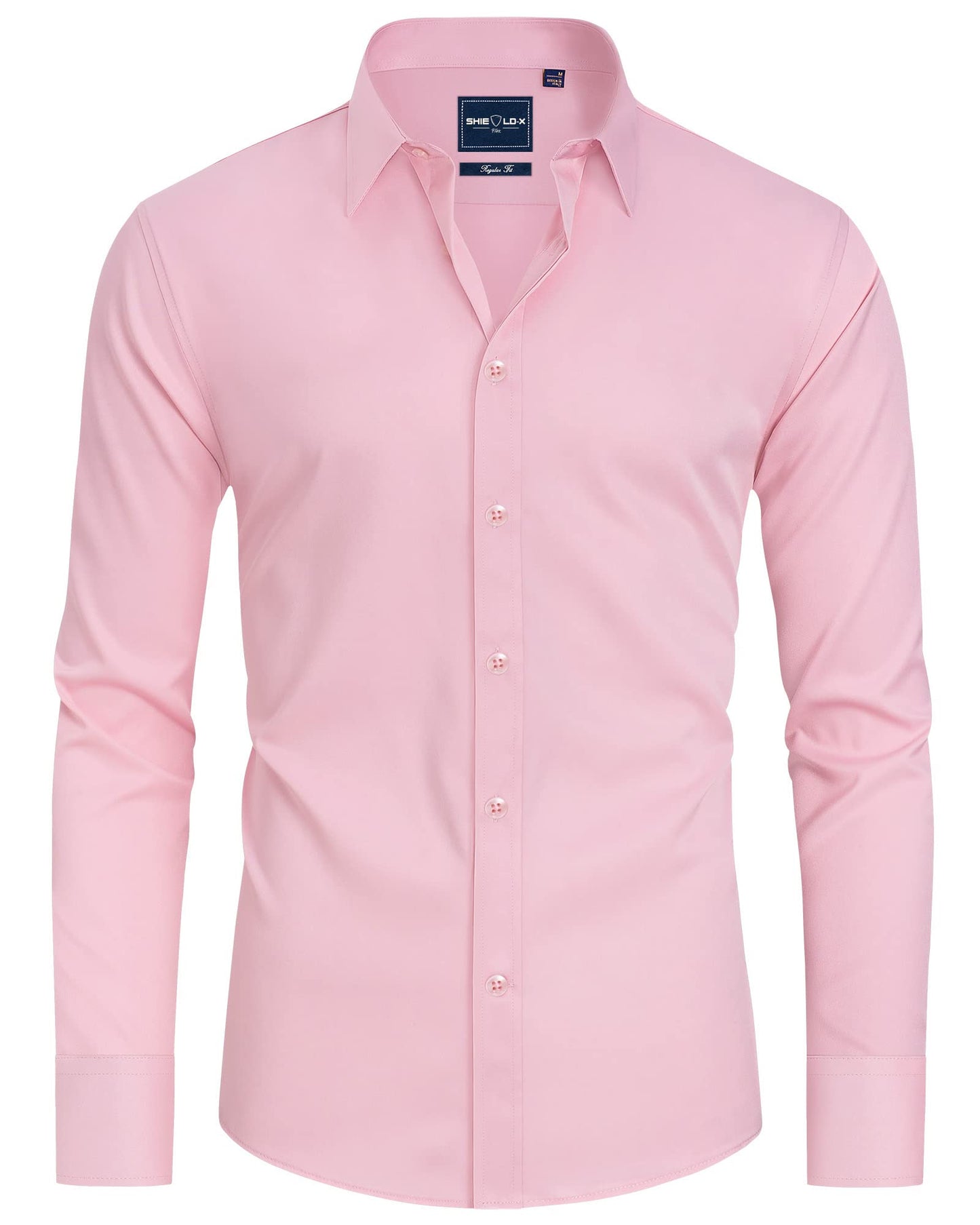 Alimens & Gentle Slim Fit Mens Dress Shirts for Men Button Down Long Sleeve Dress Shirts Wrinkle Free Formal Stain Proof