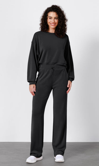 ODODOS Women's Modal Soft Wide Leg Pants with Pockets Adjustable Shockcord High Waist Casual Lounge Pants-27/29/31" Inseam