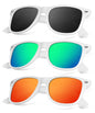 KALIYADI Polarized Sunglasses for Men and Women Matte Finish Sun glasses Color Mirror Lens UV Blocking (3 Pack)