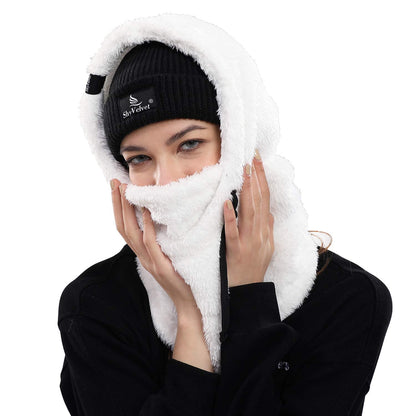 Shy Velvet Balaclava Wind-Resistant Winter Face Mask,Fleece Ski Mask for Men and Women,Warm Face Cover Hat Cap Scarf