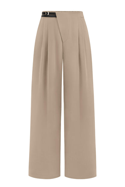 PRETTYGARDEN Women's Wide Leg Pants Dressy High Waisted Business Casual Work Office Suit Palazzo Pant Trousers