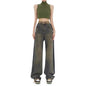 Women's Wide Leg Jeans High Waist Stretchy Classic High Rise Slimming Jeggings Cropped Wide-Leg Jeans