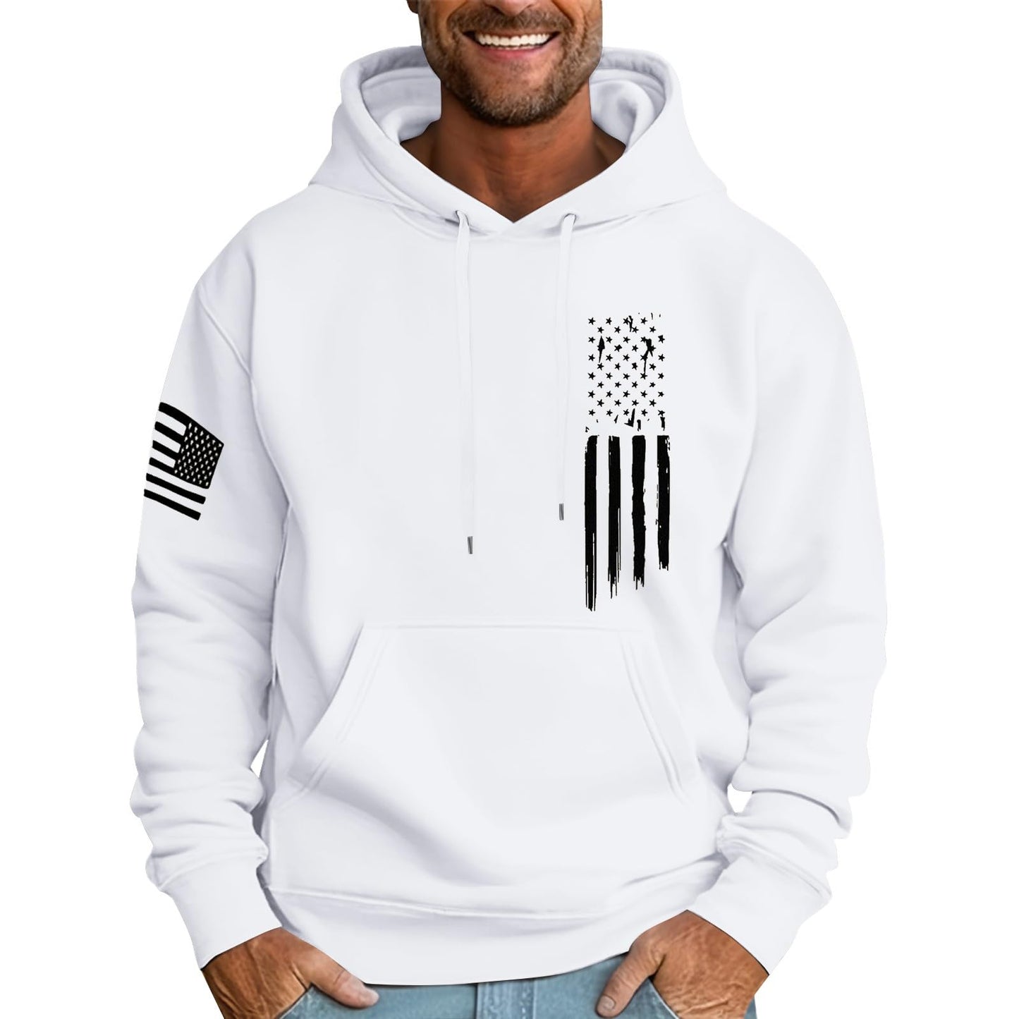 Men'S Trendy Hoodies Oversized Fleece Sweatshirts Fall Long Sleeve Hoodie Big and Tall Graphic Hoodie With Pockets