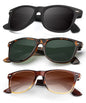 KALIYADI Polarized Sunglasses for Men and Women Matte Finish Sun glasses Color Mirror Lens UV Blocking (3 Pack)