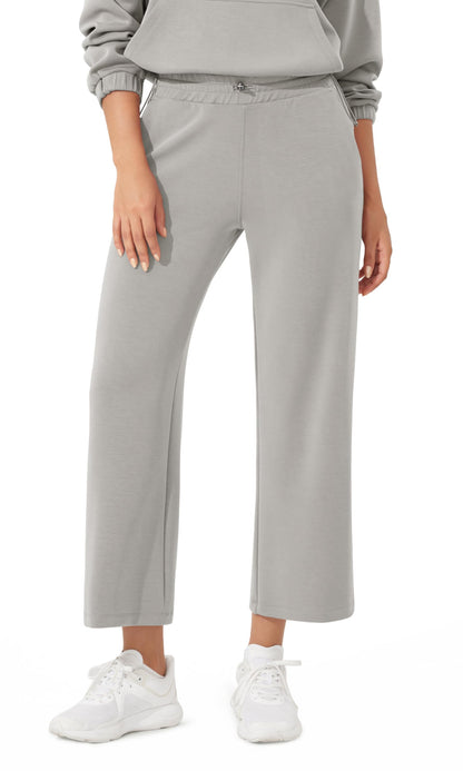 ODODOS Women's Modal Soft Wide Leg Pants with Pockets Adjustable Shockcord High Waist Casual Lounge Pants-27/29/31" Inseam