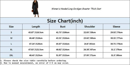 NIUBIA Womens Casual Long Sleeve Open Cardigan Warm Hooded Outwear Coat Cable Knit Long Cardigan Sweaters with Pockets