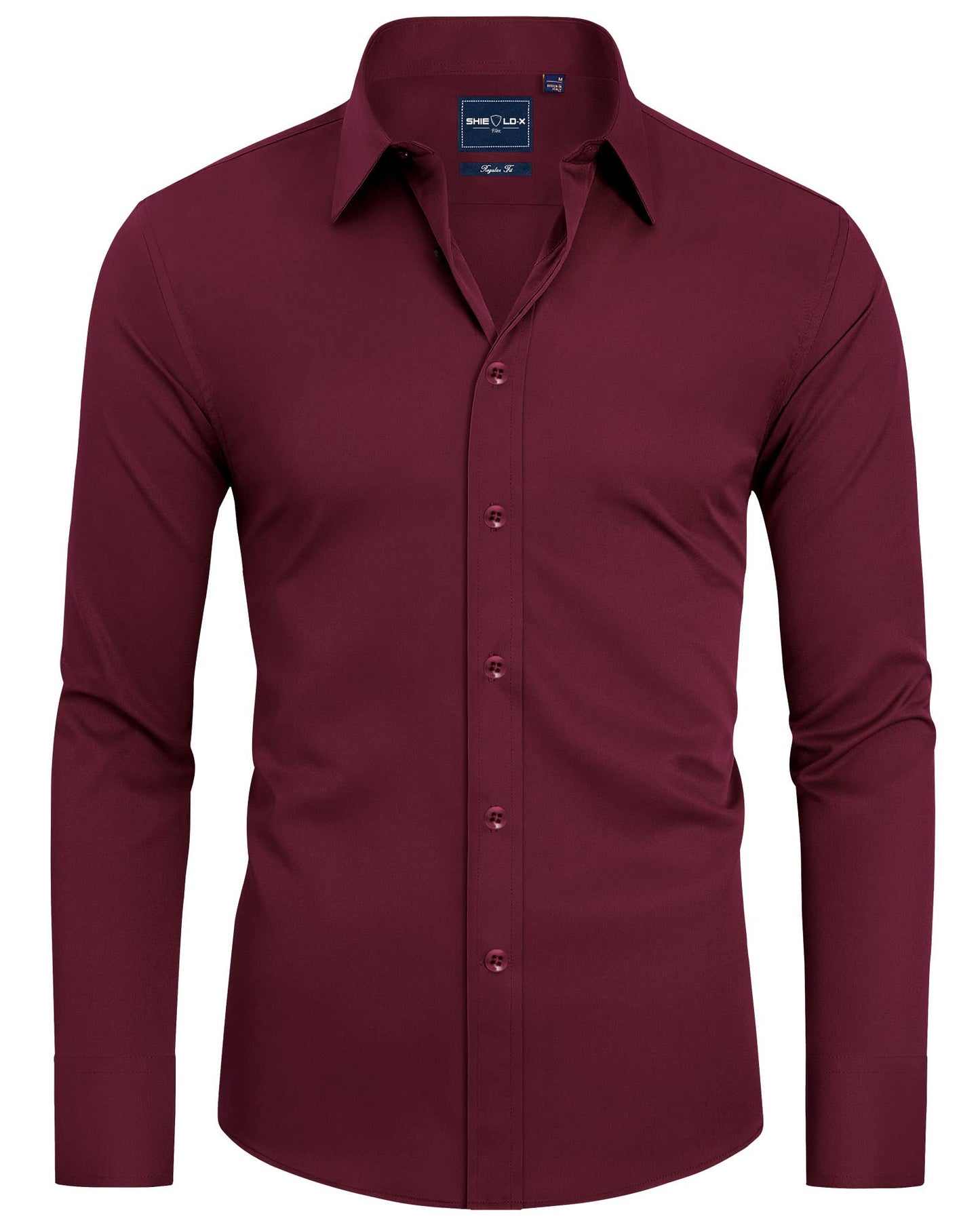 Alimens & Gentle Slim Fit Mens Dress Shirts for Men Button Down Long Sleeve Dress Shirts Wrinkle Free Formal Stain Proof