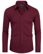 Alimens & Gentle Slim Fit Mens Dress Shirts for Men Button Down Long Sleeve Dress Shirts Wrinkle Free Formal Stain Proof
